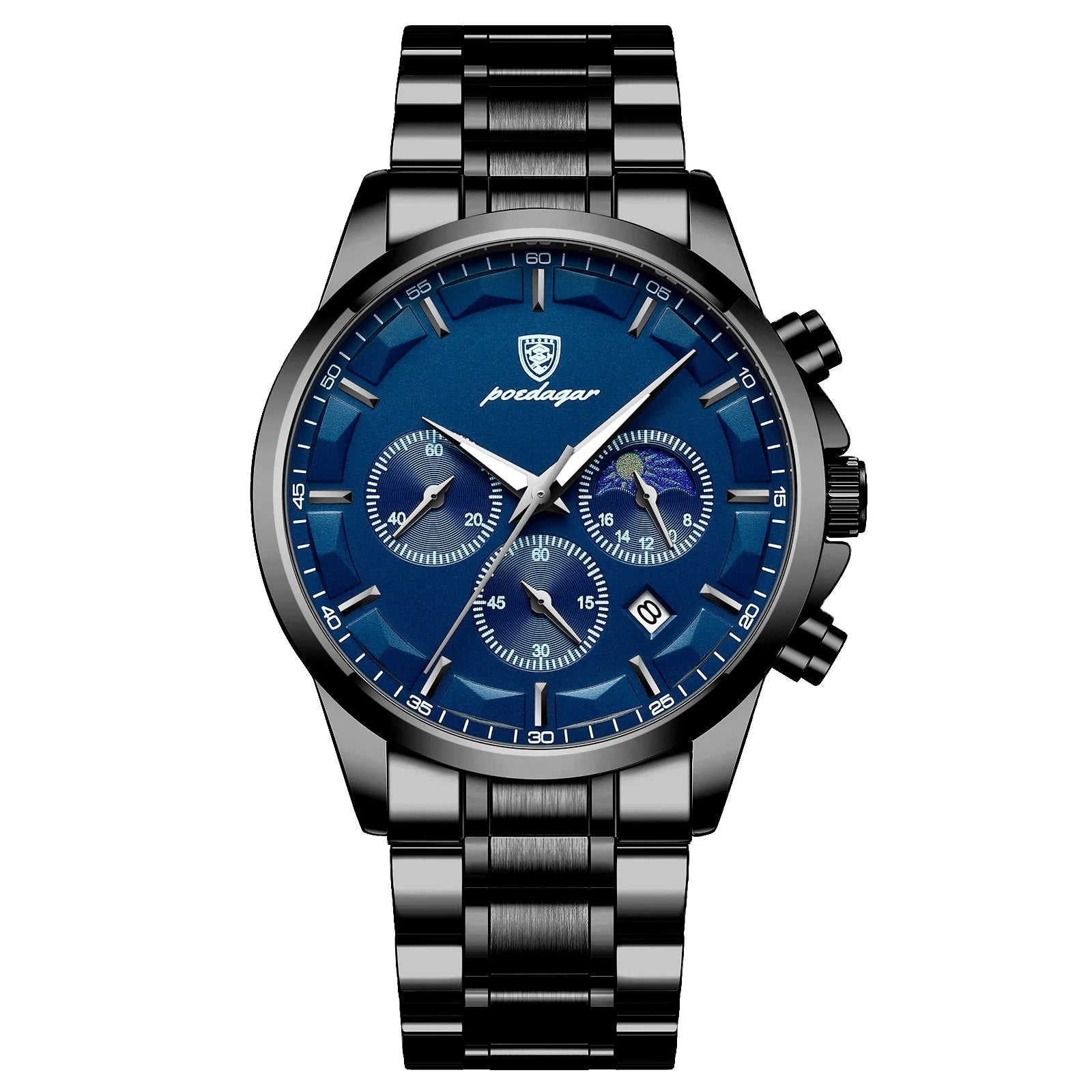 POEDAGAR 928 Men's Genuine Leather Sport Quartz Watch: Luminous Calendar Date, Business Function, Waterproof Elegance iTrade.si