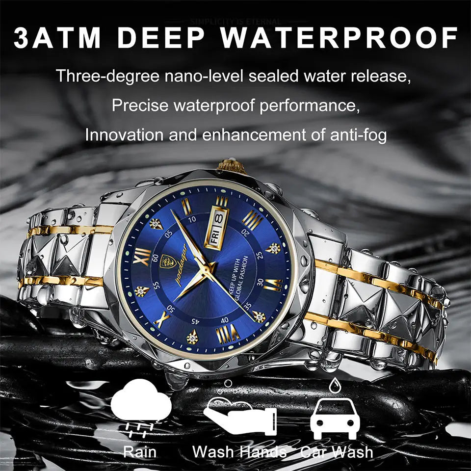 Poedagar 615 Men's Luxury Watch Waterproof, Stainless Steel, Date & Week Display iTrade.si