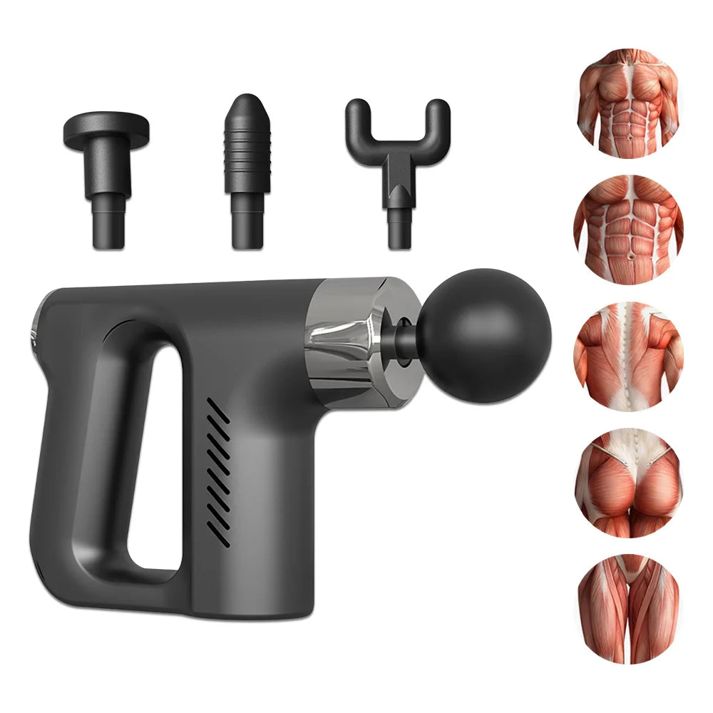 Portable Mini Fascia Massage Gun - Massage from a small massager for muscle stimulation, body relaxation, neck, and back; fitness equipment iTrade.si