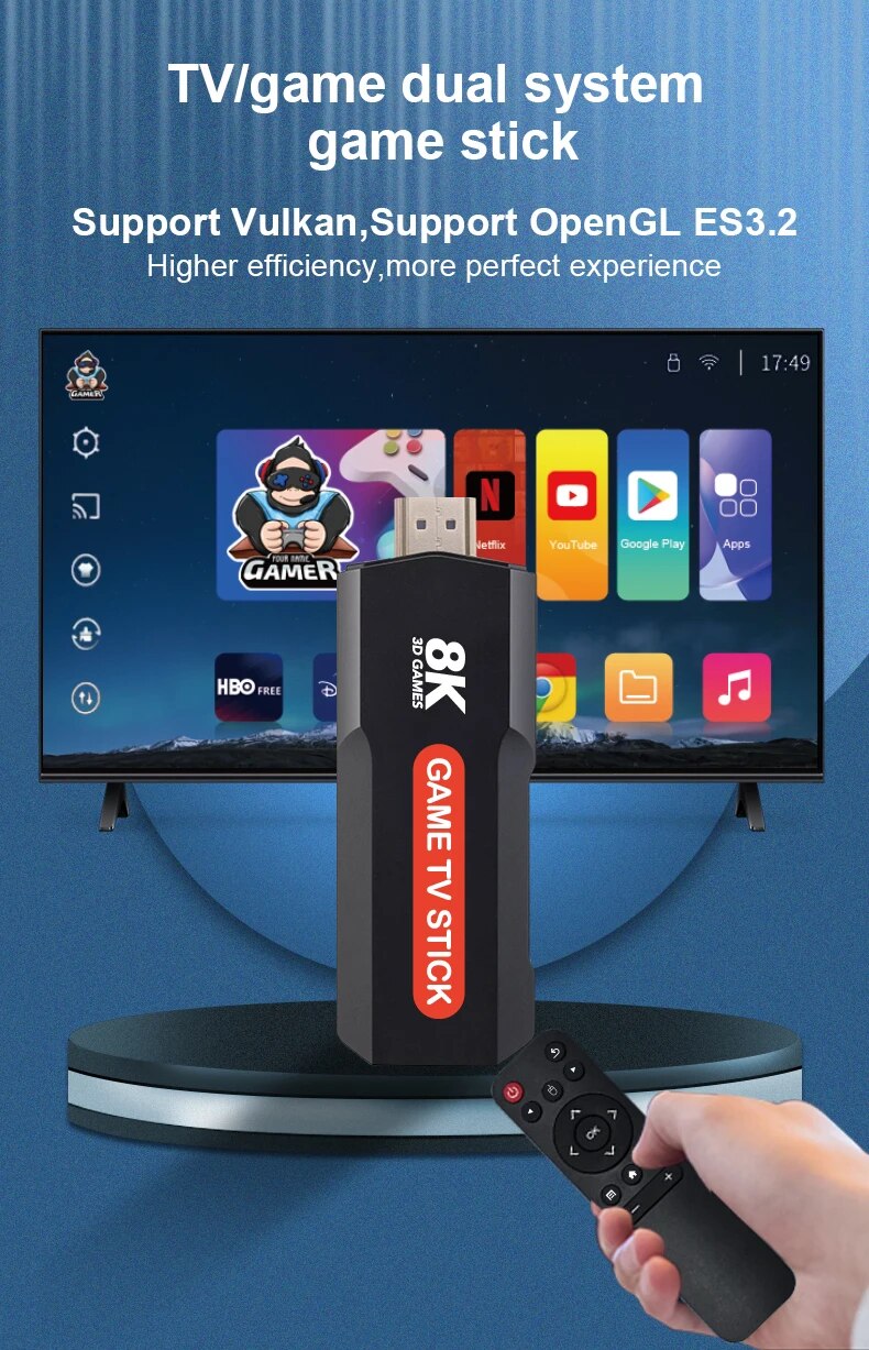 G5 igralna konzola TV BOX X2 PLUS 8K: Retro video igralna konzola z brezžičnim krmilnikom, 64 GB pomnilnika 