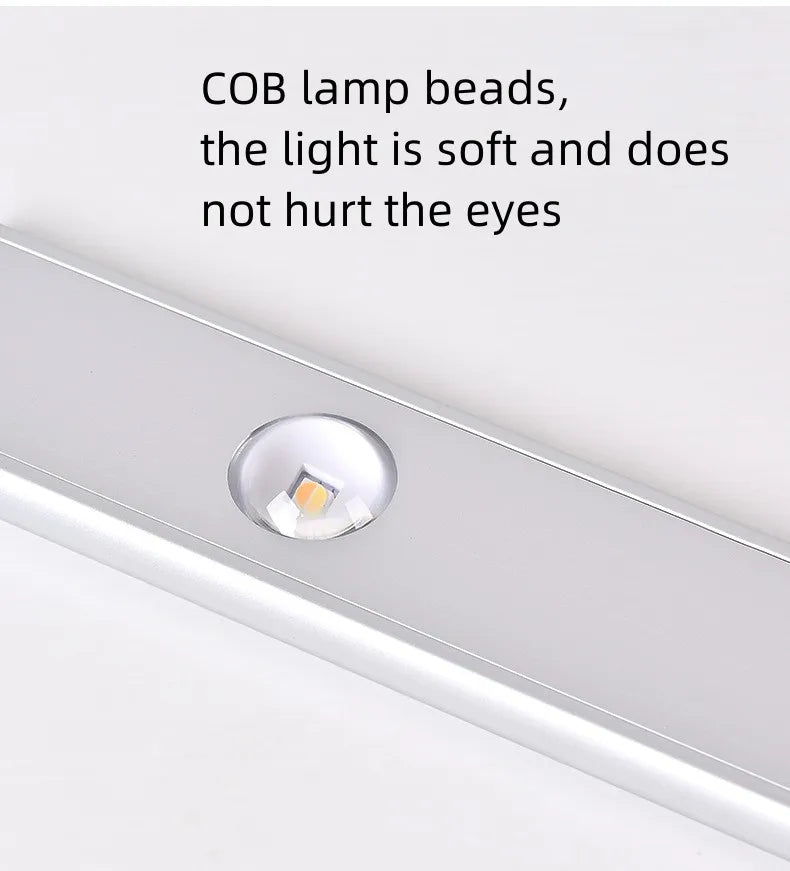 White 80 LED Rechargeable Sensor Light with Ultra-thin Self-adhesive Cabinet Light Emits Ripple Light Kitchen PC USB iTrade.si