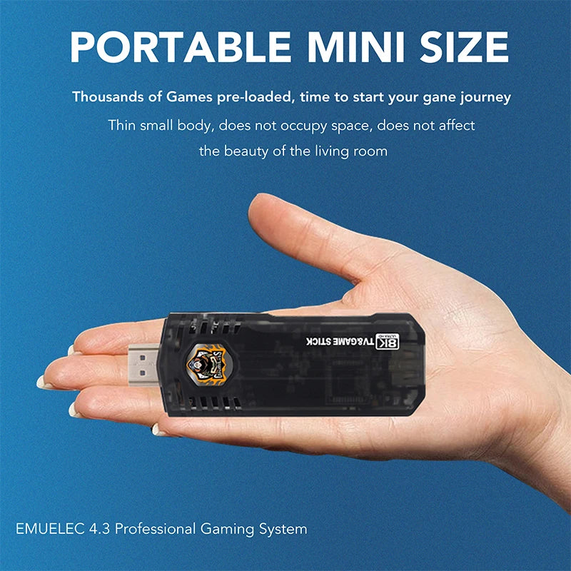 X8 Game TV Stick | 4K HD, Wireless Controller, Dual OS, 64GB, Retro & PS1 Games iTrade.si
